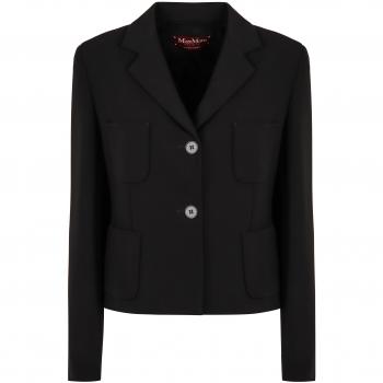 Max Mara Studio Women's Alpino Blazer with Pockets Black Size 42