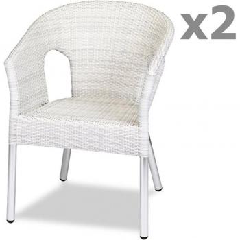 Lote 2 Sillones Aluminio Blanquecinos