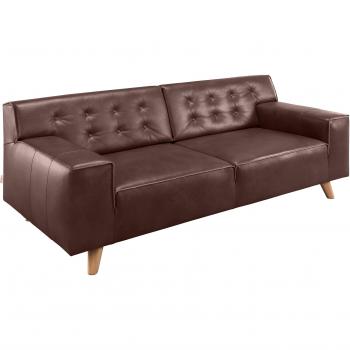 Tom Tailor Home “NORDIC CHIC” 2,5‑Sitzes Sofa, Leder VIP Braun
