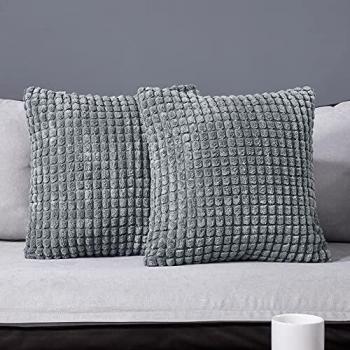 45x45 Square Throw Pillow Covers – Grey