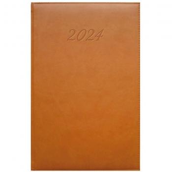 Quo Vadis Buchkalender Daily 24 16x24cm Brand Schokolade 2025