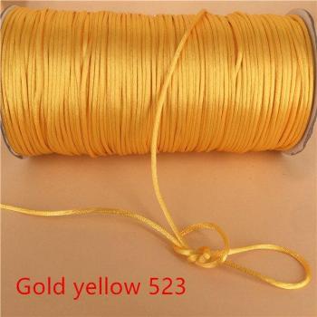 Fil Satin Gold 2 mm – Macramé bracelet et glands
