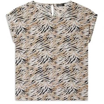 Freddy Donna T-Shirt – Viscosa Animalier, White Zebra, Large
