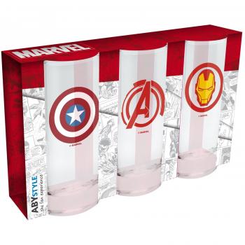Trio di Bicchieri ABYstyle in Stile Marvel