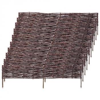 KADAX Palizzatura in Vimini Naturale – Spazio Esterno 120x20 cm