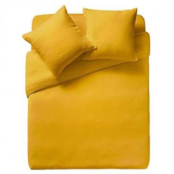 Housse de couette Ocre Tendresse en gaze de coton