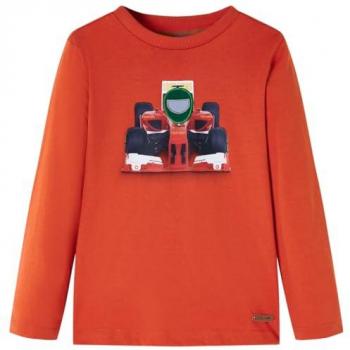 T-shirt Laranja de Manga Comprida para Meninos 140