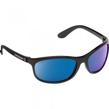 Gafas Deportivas Flotantes Cressi Rocker negro con lentes espejadas azul