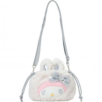 Sanrio Flauschiges Schneekaninchen 2‑Wege Schulterkordel – Meine Melodie