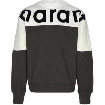 Isabel Marant Men's Black Mèlange Insert Crew Neck Sweatshirt, Size S