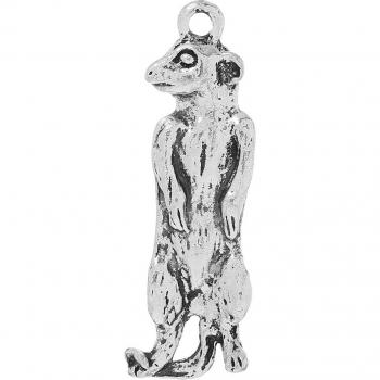 DoreenBeads Meerkat Charme Silber 37mm x 12mm, 10 Stück