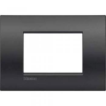 Bticino LNC4803ST Placca Livinglight Air 3 Moduli, Grigio