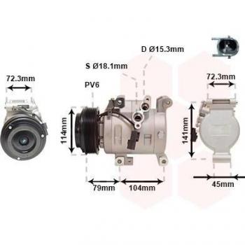 VAN WEZEL 2701K702 Sistema de Compressor de Ar