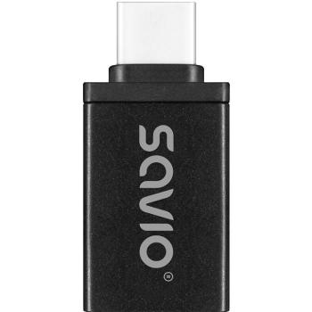 Adaptateur Savio AK-80 USB Type-A vers Type-C 0 m Noir