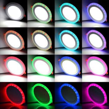 Factory White + RGB LED Panel Light with Remote Control