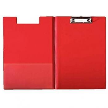Esselte A4 Clip Folder, Red, Rigid Plastic & Cover
