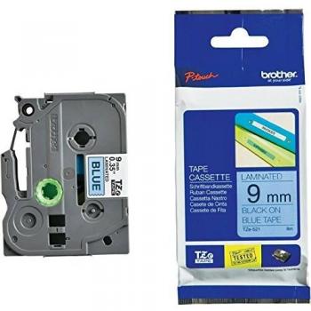 Brother Laminated tape 9mm, black on blue