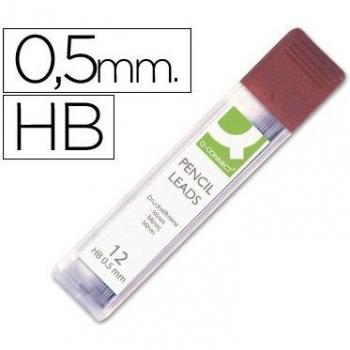 MINAS Q-CONNECT GRAFITO 0.5 HB-ESTUCHE DE 12 MINAS