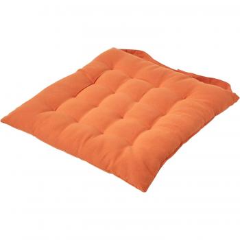 Plain Seat Pad with Button Straps 100% Cotton