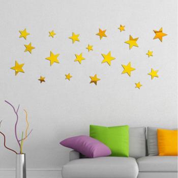 Pegatinas de espejo en forma de estrella para decoración
