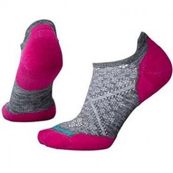 Calcetines Smartwool PhD para correr mujer, gris medio, S