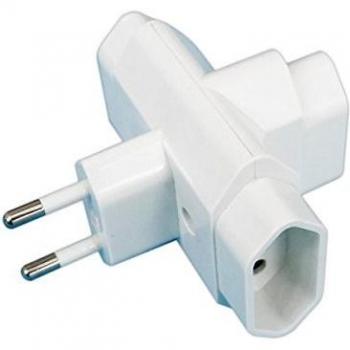 Adaptador de 3 tomas con protección para niños. Blanco 36.047/P Electro DH