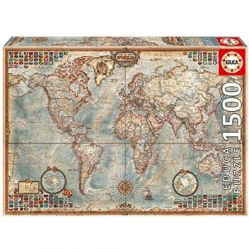 Puzzle 1500 pzs. mundo, mapa político