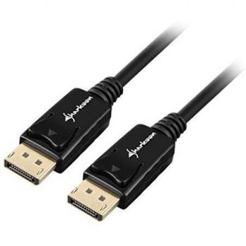 Sharkoon Displayport Kabel 1.3 (Stecker Stecker) 4K, schwarz, 1 Meter