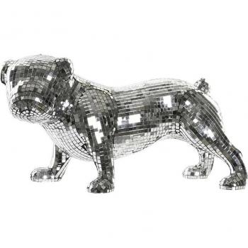 DKD Home Decor: English Silver Bulldog Resin Sculpture (45.5 × 21.5 × 25 cm)