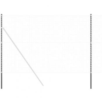 Poteaux de clôture vieXL 12 pièces gris 200 cm, revêtement poudre