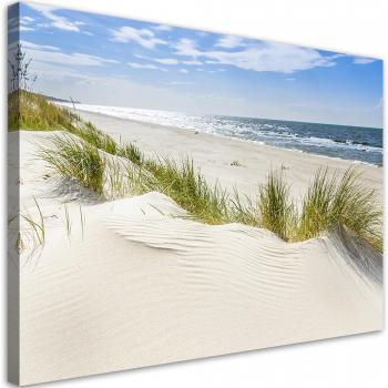 Océan Calmante – Paysage Marin Beige, Toile 60x40