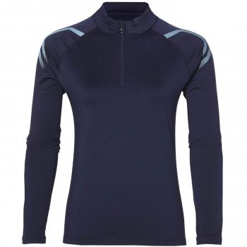 ASICS Icon Winter Damen Langhülsen-T-Shirt mit Reißverschluss – M