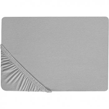 Drap-housse à bords élastiques 90x200 cm en coton gris clair Hofuf
