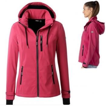Damen‑Jacke DEPROC Active Softshell DECORAH PEAK V (Gr. 44, Azalea)