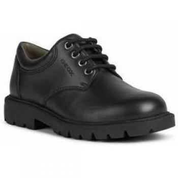 Geox Shaylax Chaussures en Cuir pour Enfants 1 UK Noir