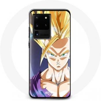 Coque Dragon Ball pour Samsung Galaxy S20 Ultra Sangoku Visage Énervé