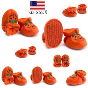 Baby Boys Girls Pumpkin Casual Crib Shoes 0-18M