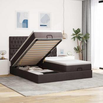VidaXL Bett mit Matratze Dunkelbraun 160x200 cm