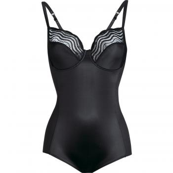 Body Conturelle „Schwarz“ – Soft‑Touch-Spitze, 70 cm Länge, Cup D
