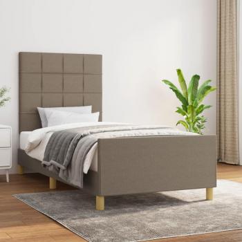 Cadre de lit 80x200 cm taupe avec tissu