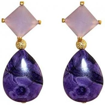 Chalcedon‑Achat Tropfen Ohrringe “Gemshine”