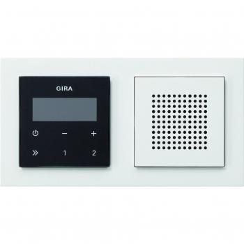 Cadre Écran E2 Gira 049572 – Radio RDS Blanc/Noir