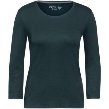 Cecil Basic Tee Vert – L (Féminin)