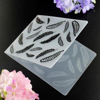 Feather Design Embossing Folder Y017