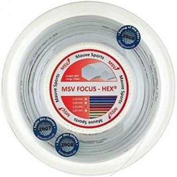 MSV Focus-Hex Cuerdas para raquetas de pádel, color blanco