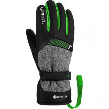 Reusch Flash Waterproof Gloves Black/Black Melange/Neon Green 6M