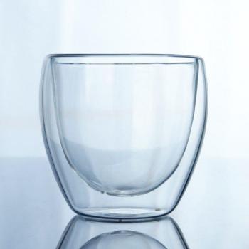 Glas‑Thermobecher „Doppelzauber“ 150 bis 450 ml, klare Isolierung für heißes Getränk