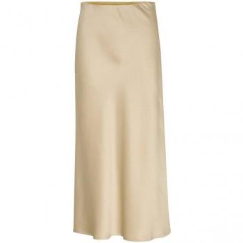 Kaffe Women's Cream Midi Skirt (Kalotte) – Elastic Waist