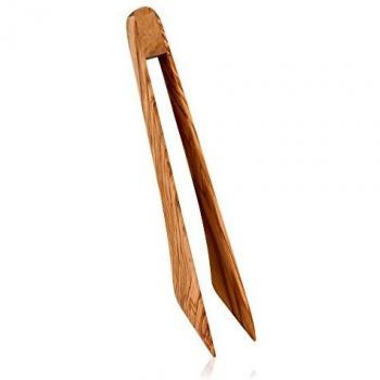 Pinza de Madera de Olivo para Servir, Metaltex 30 cm