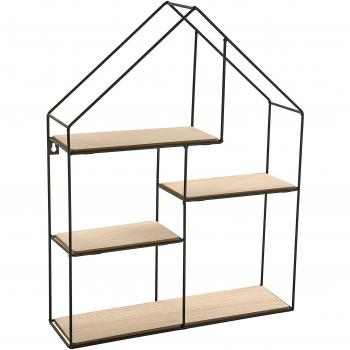 Scaffale Parete Metallo Versa 20850022 4 Stabili 51x11x40